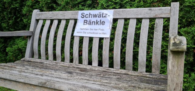 „Auf die Schwätzbänkle, fertig, los“